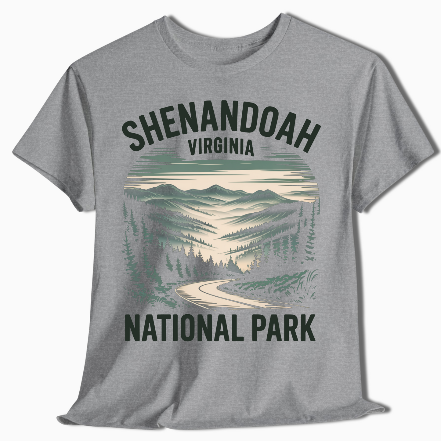 Shenandoah National Park T-Shirt - Color Scenic Road Gift - t348a25