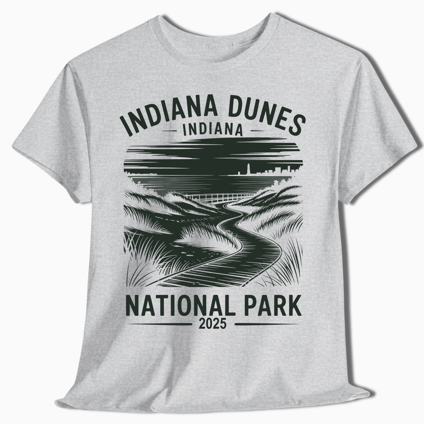 Indiana Dunes National Park T-Shirt - Custom 2025 Skyline Gift - t355a25