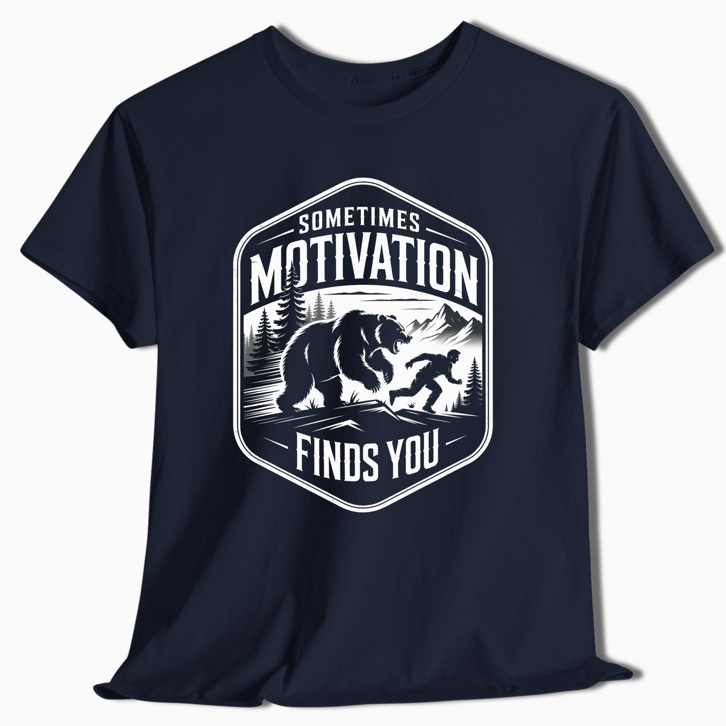 Sometimes Motivation Finds You Bear Chase Hiking Shirt - t417a25