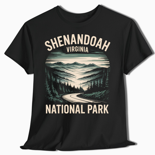 Shenandoah National Park T-Shirt - Color Scenic Road Gift - t348a25