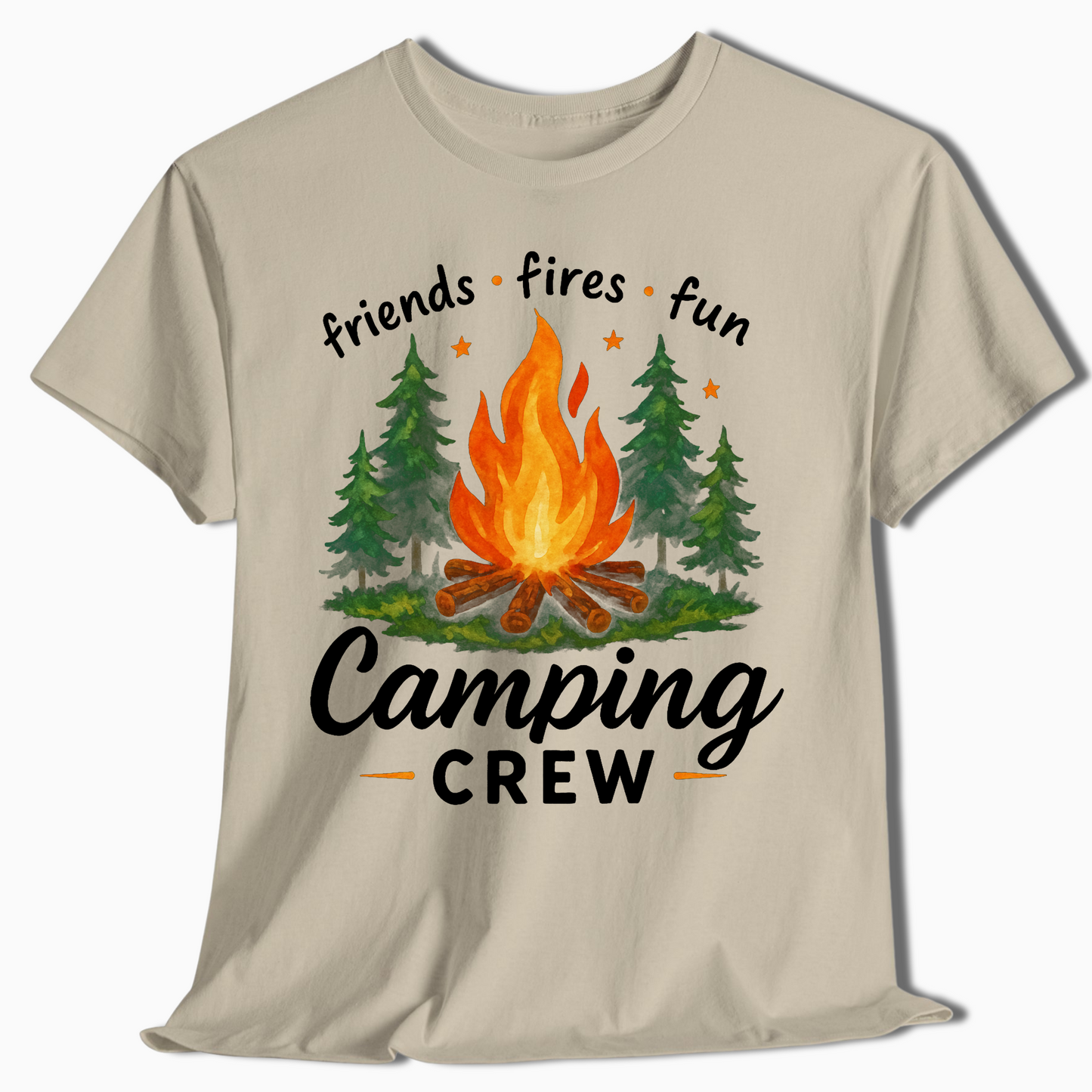 Camping Crew Friends Fires Fun T-Shirt - t439a25
