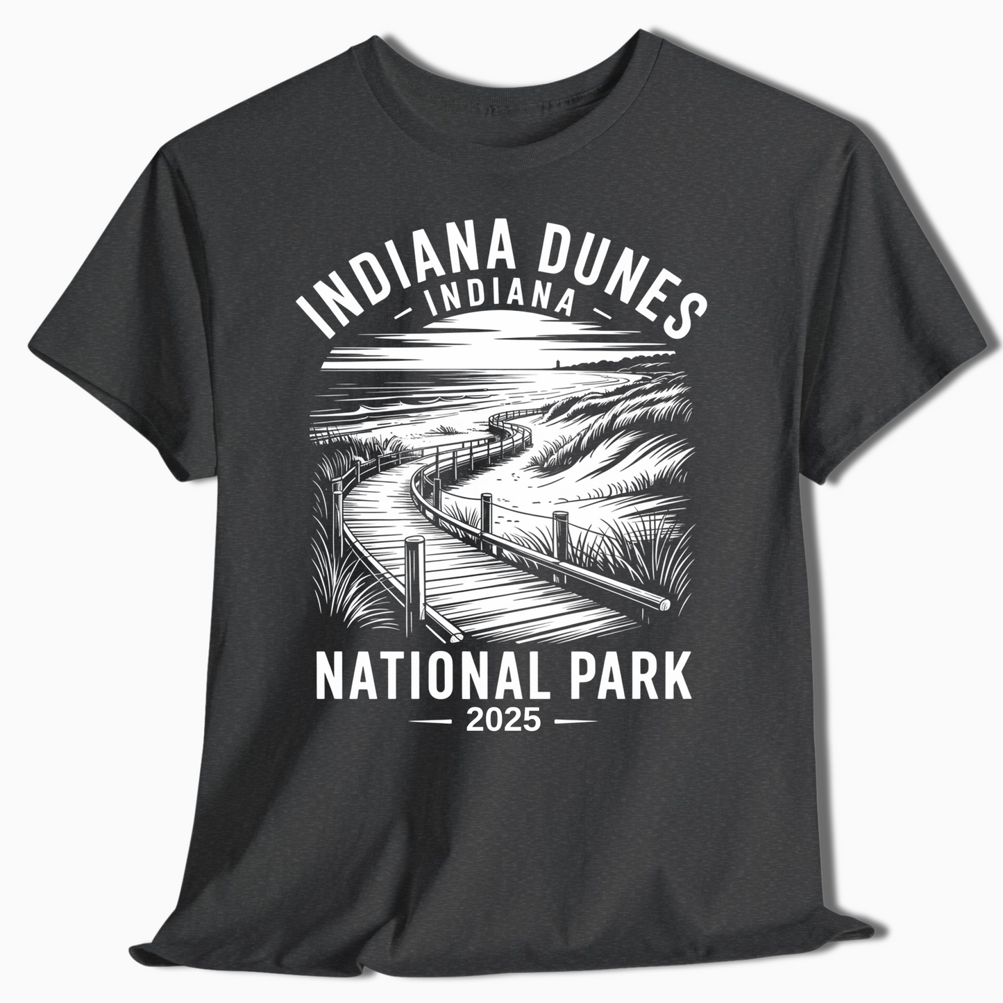 Custom Indiana Dunes Boardwalk T-Shirt - National Park Gift - t356a25