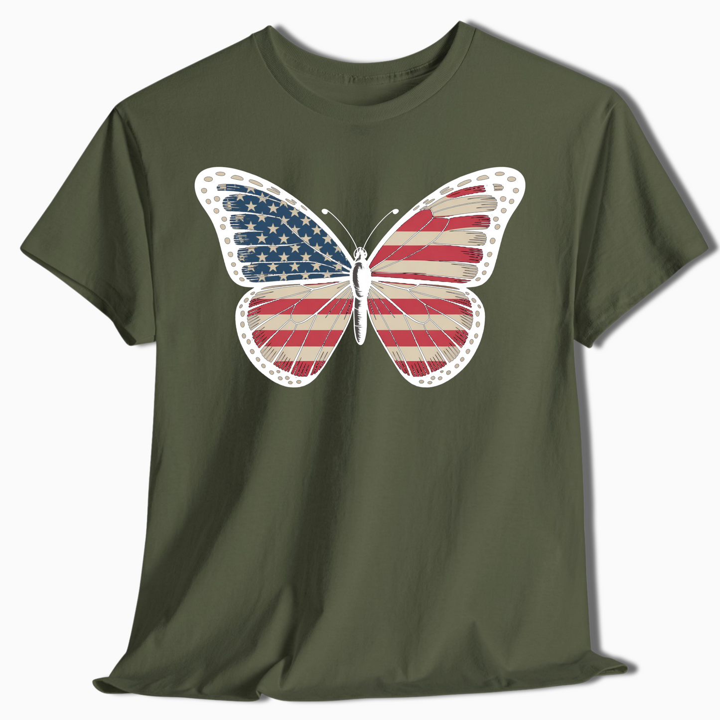 American Flag Butterfly T-Shirt for Patriots - t398a25