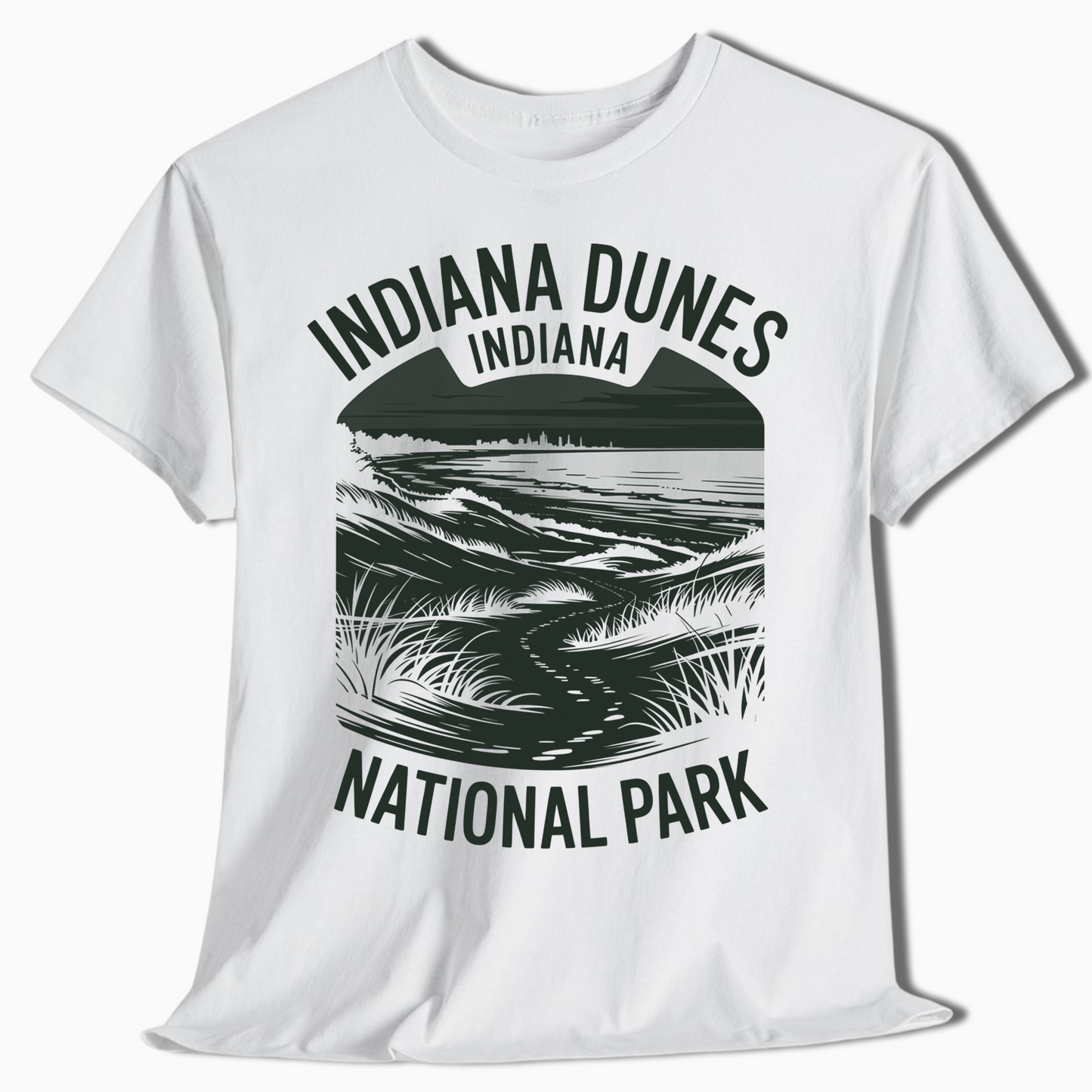 Indiana Dunes Sand Trail T-Shirt - National Park Souvenir - t357a25