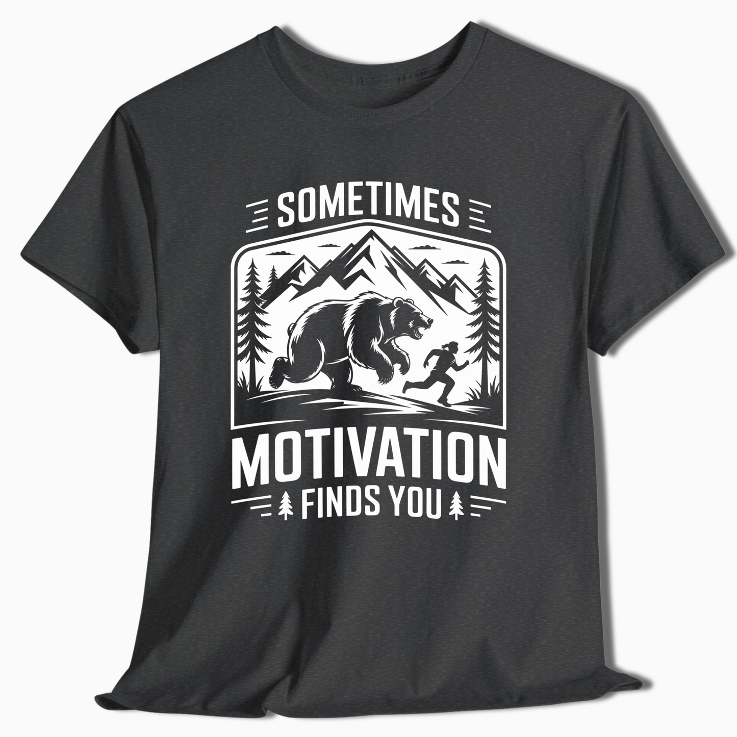 Sometimes Motivation Finds You Mountain Hiking Shirt - t414a25