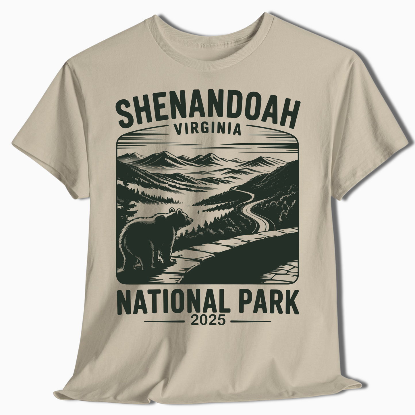 Shenandoah National Park T-Shirt with Bear - Custom 2025 Gift - t344a25