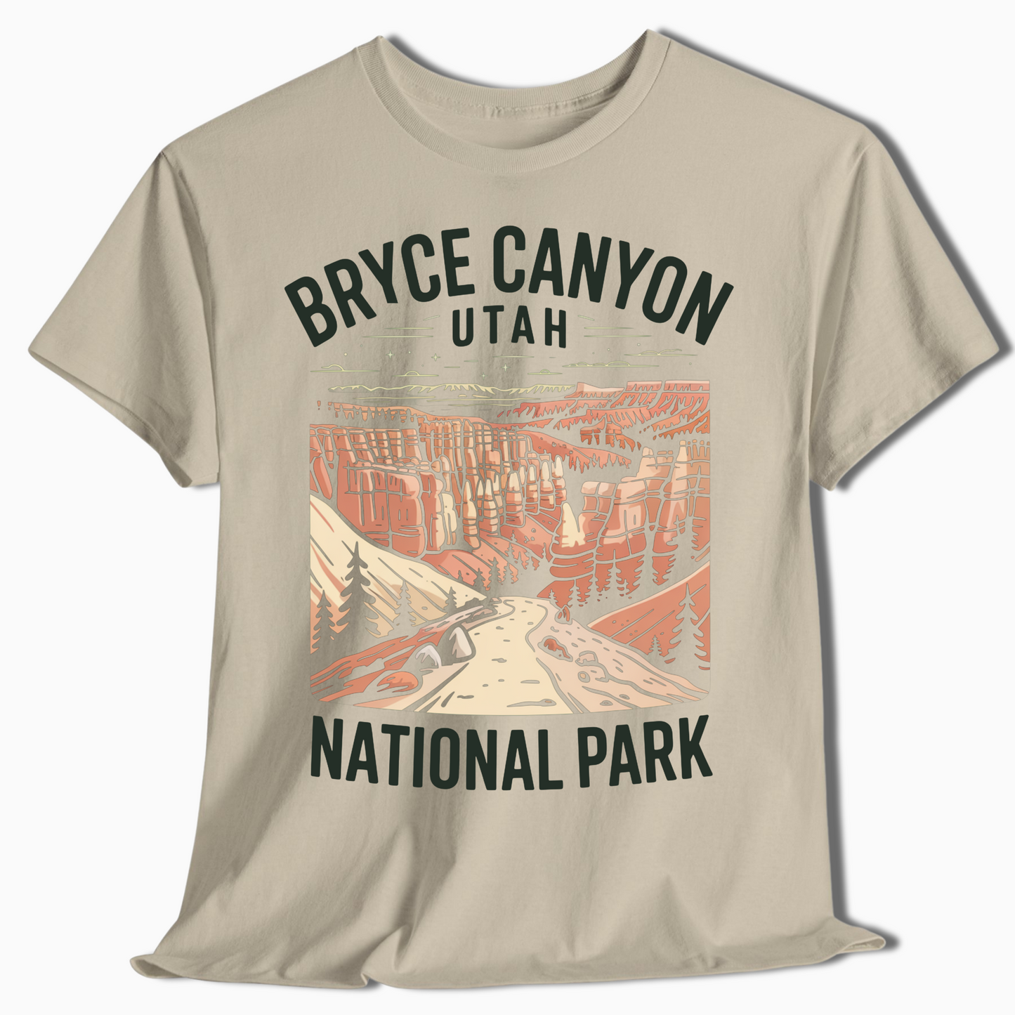 Bryce Canyon National Park T-Shirt - Colorful Hoodoo Design - t351a25