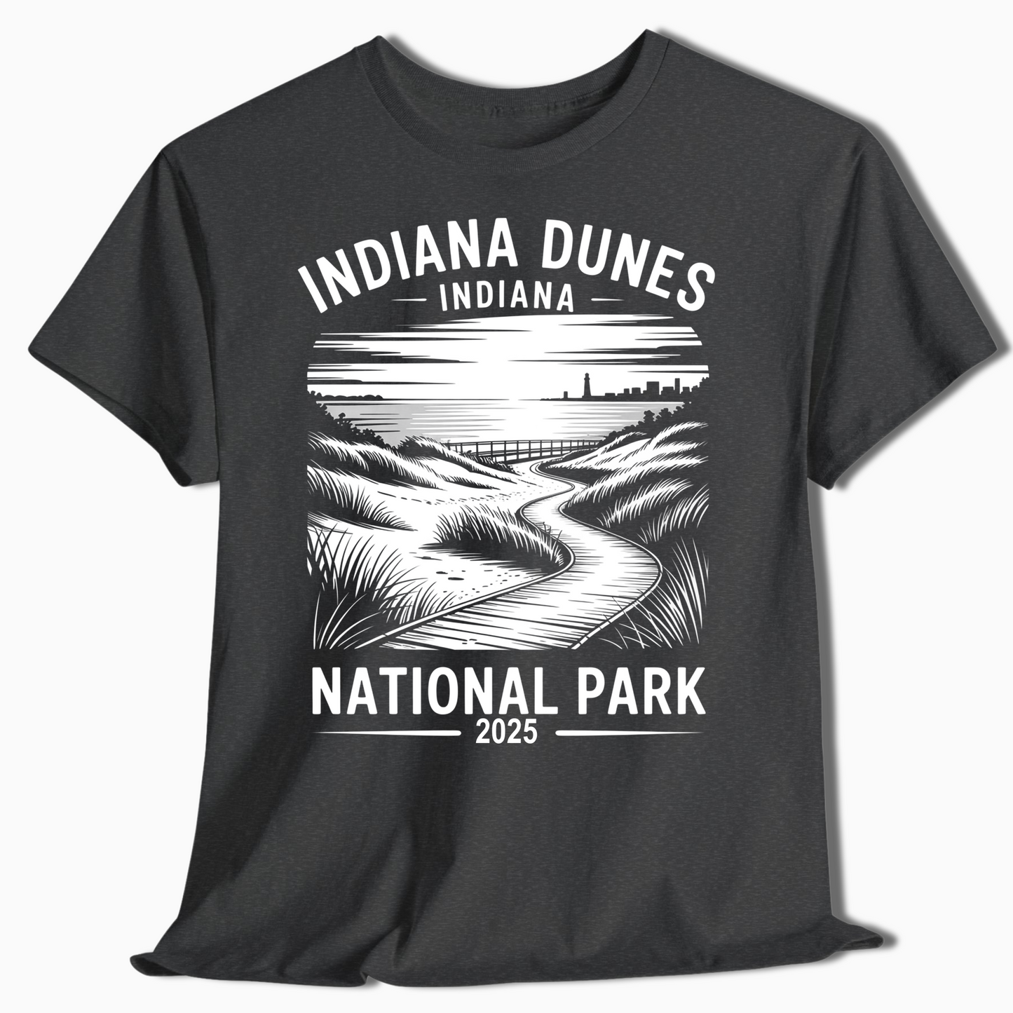 Indiana Dunes National Park T-Shirt - Custom 2025 Skyline Gift - t355a25