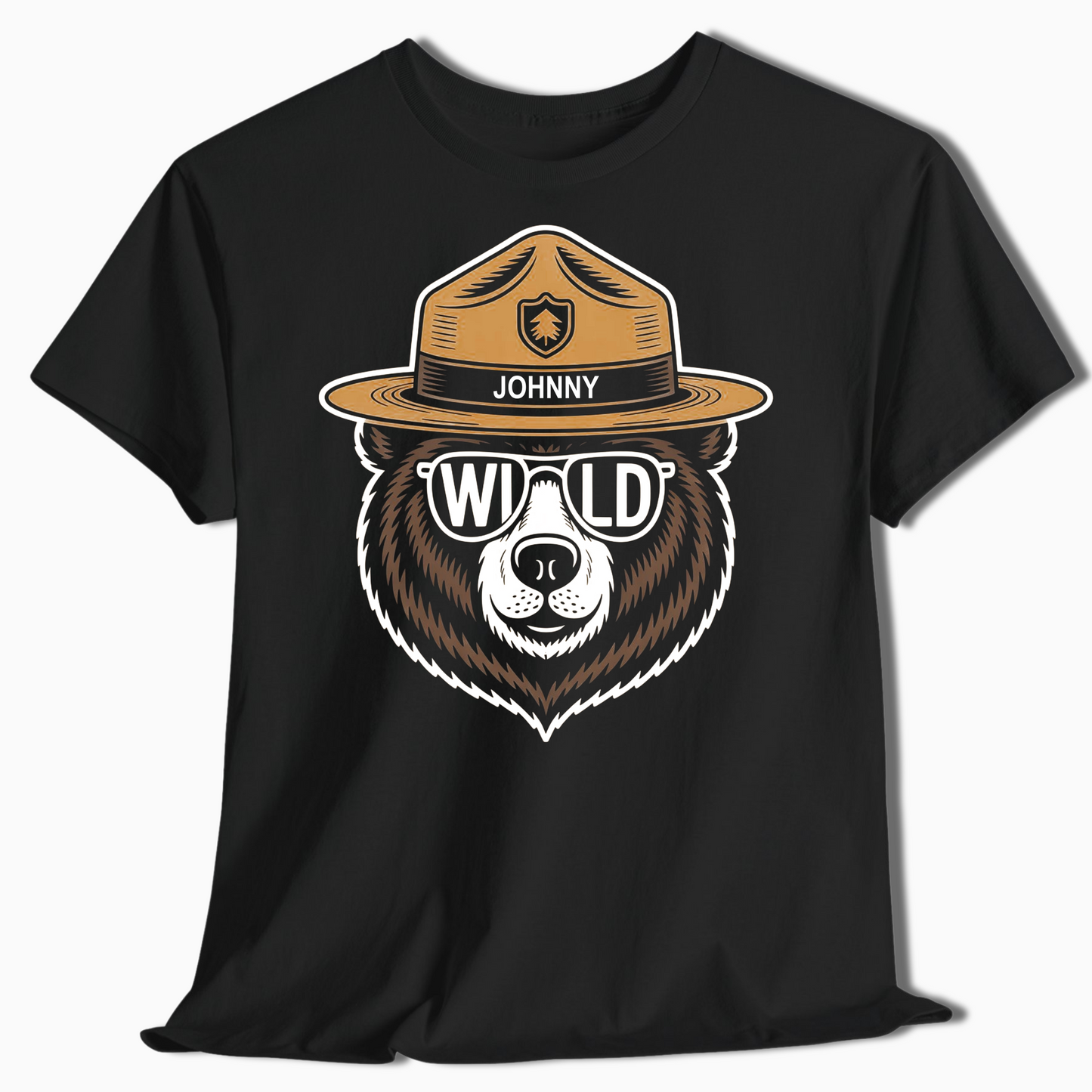 Custom Name Ranger Bear Shirt for Outdoor Lovers & Campers - t454a25