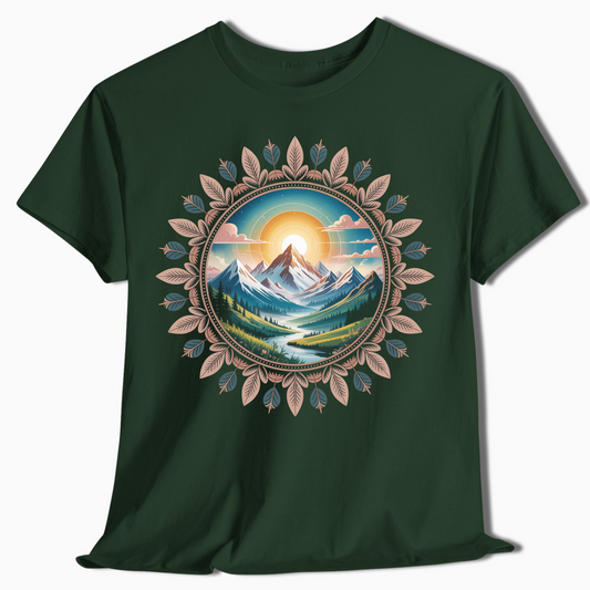 Mountain Mandala Nature T-Shirt - t408a25