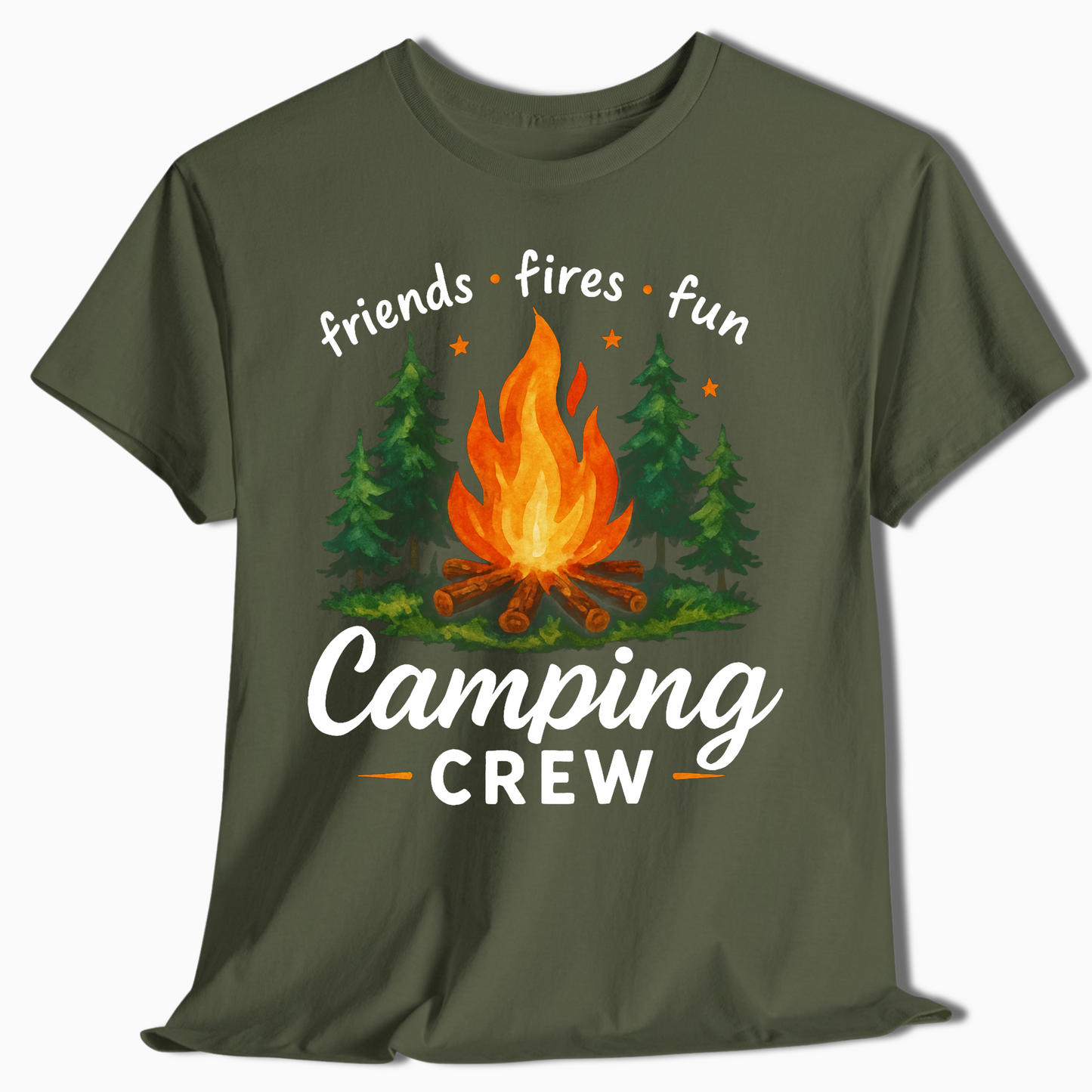 Camping Crew Friends Fires Fun T-Shirt - t439a25