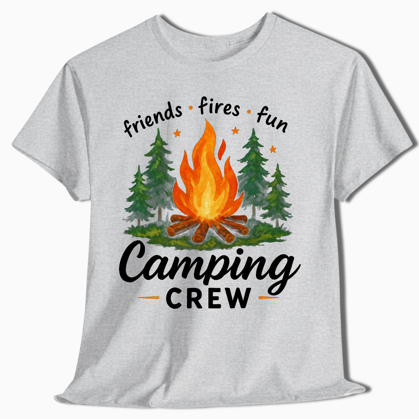 Camping Crew Friends Fires Fun T-Shirt - t439a25