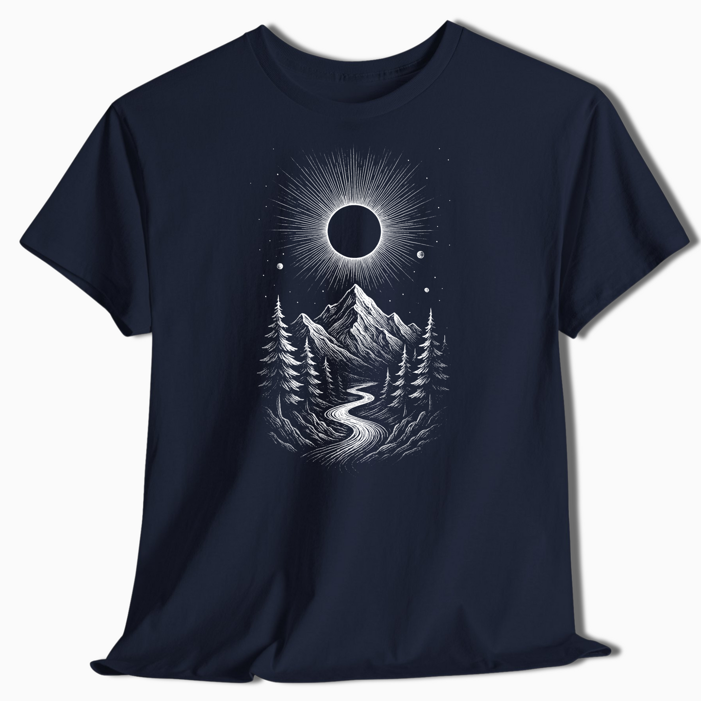 Mystic Mountain Eclipse Shirt for Nature Lovers & Stargazers - t455a25