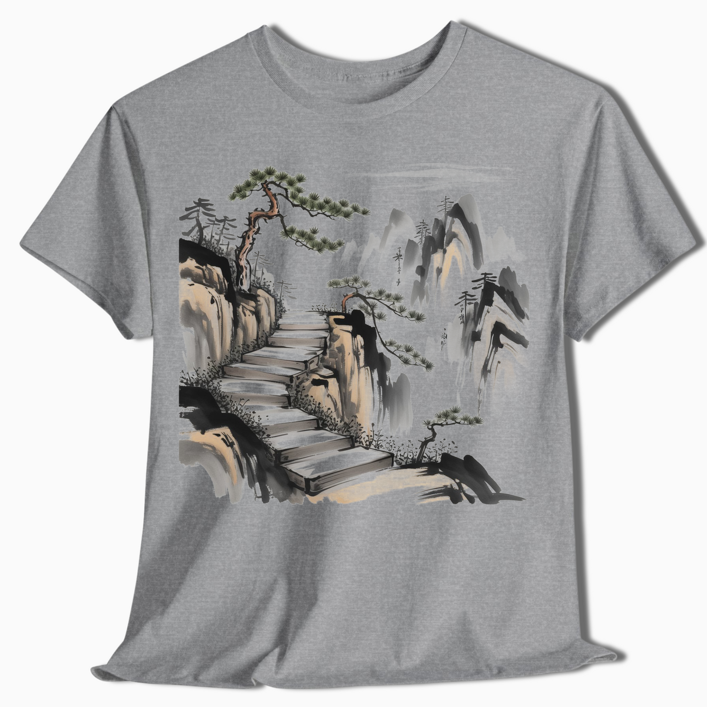 Peaceful Stone Stair Mountain Shirt - Zen Hiking Gift Tee - t460a25