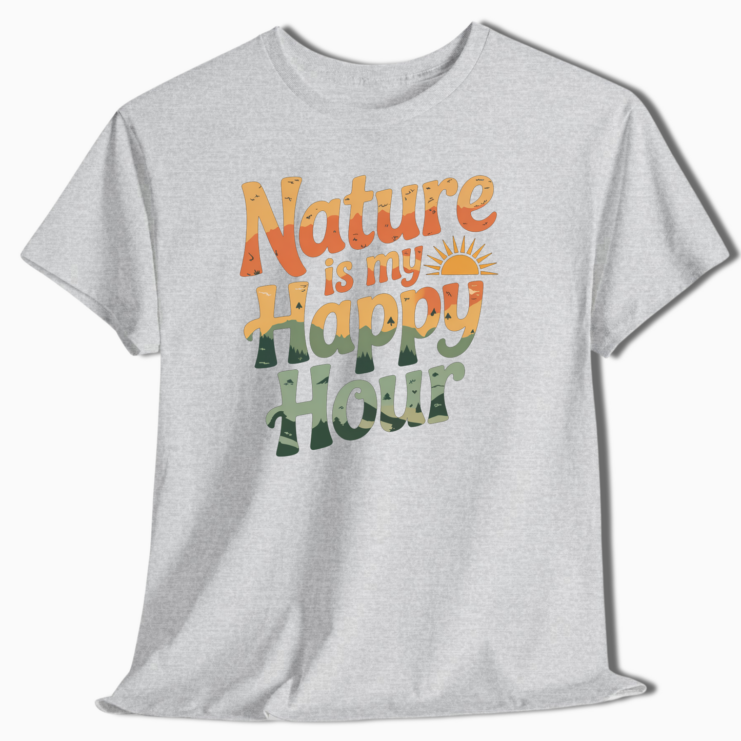 Camping T-Shirt Nature Is My Happy Hour - t165a25