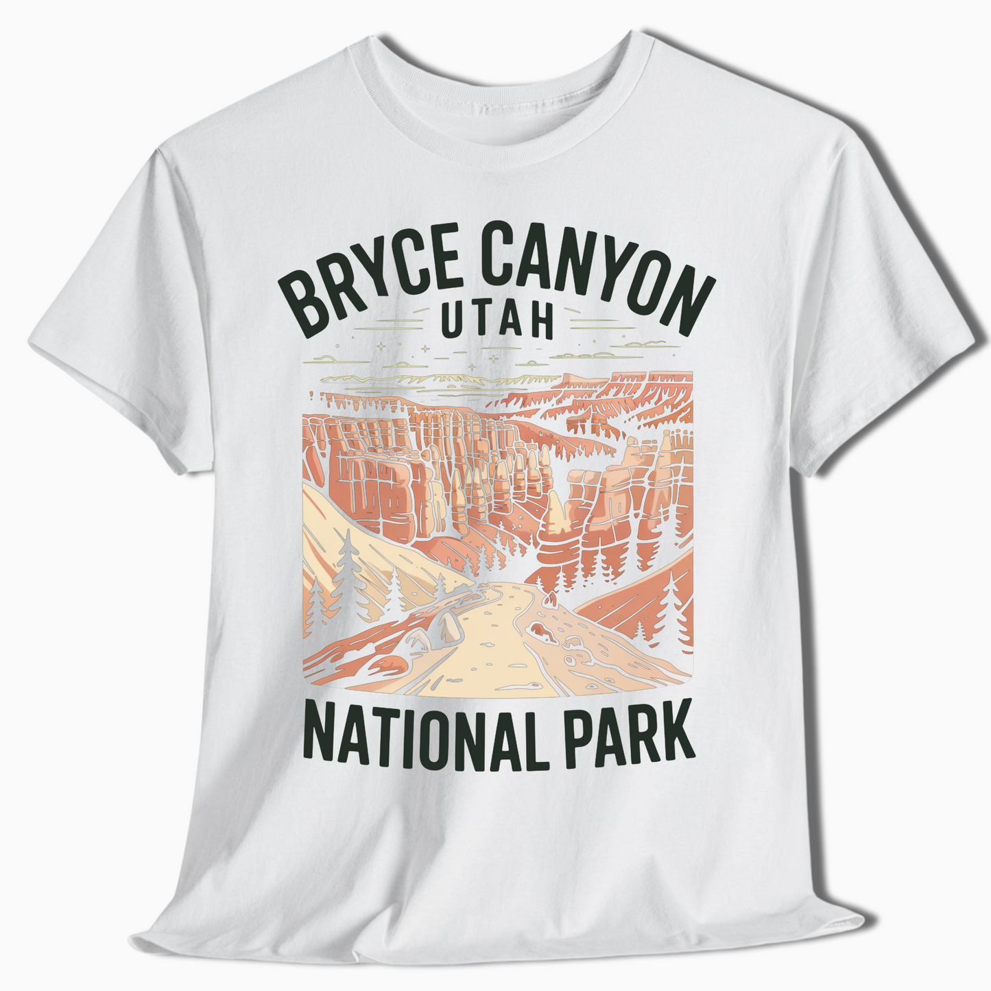 Bryce Canyon National Park T-Shirt - Colorful Hoodoo Design - t351a25