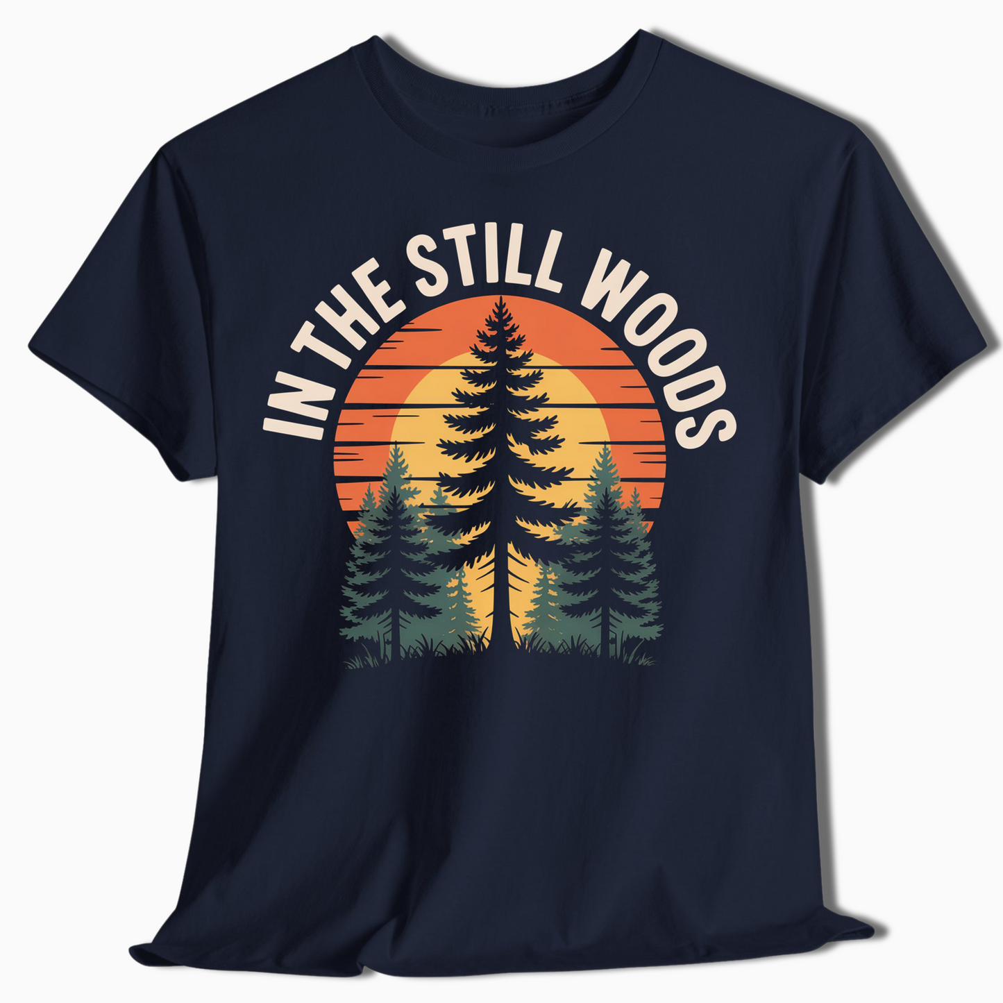 In the Still Woods Sunset Forest Shirt - Peaceful Outdoor Tee - t461a25