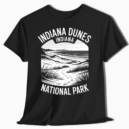 Indiana Dunes Sand Trail T-Shirt - National Park Souvenir - t357a25