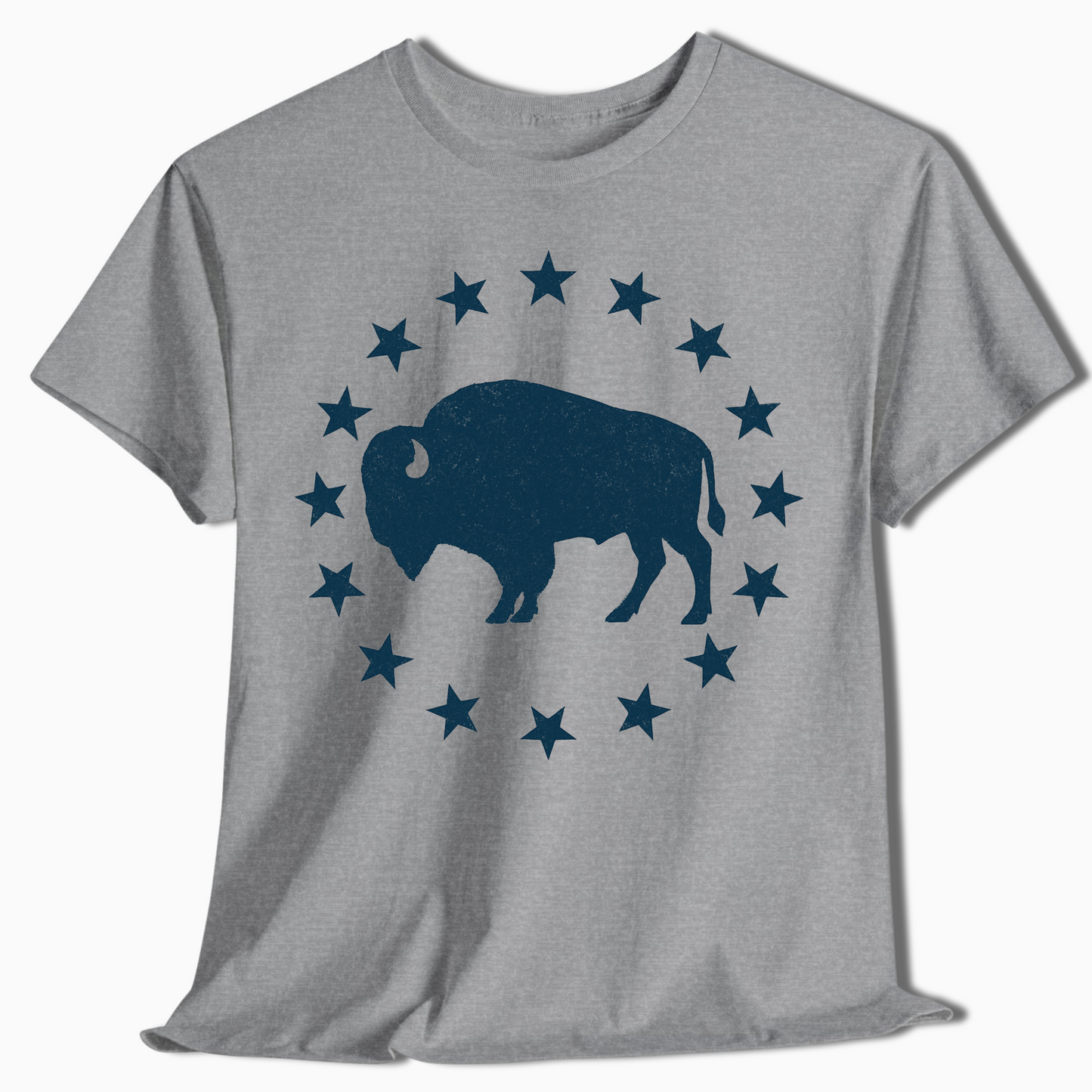 Patriotic Bison Star Outdoor T-Shirt - t426a25