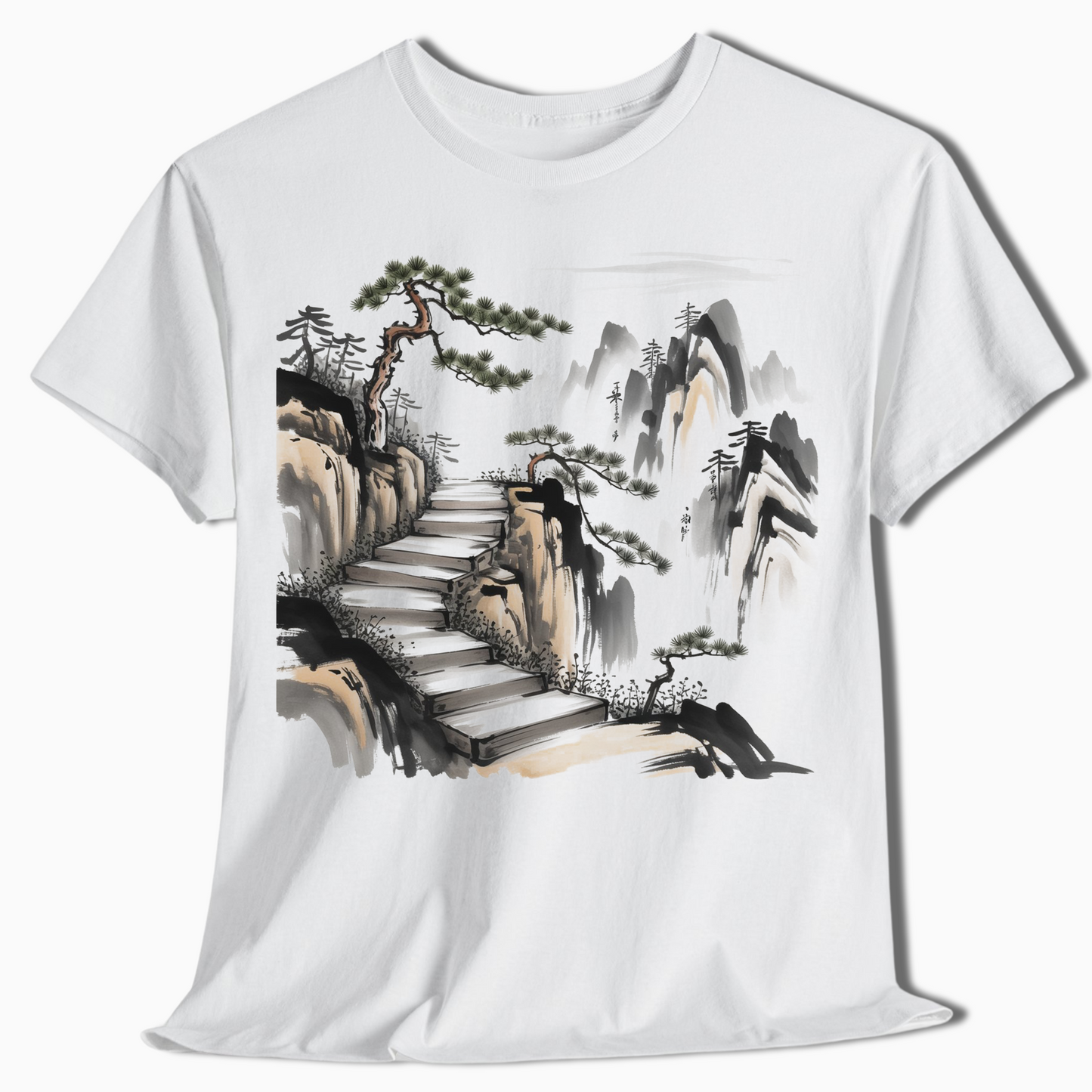 Peaceful Stone Stair Mountain Shirt - Zen Hiking Gift Tee - t460a25