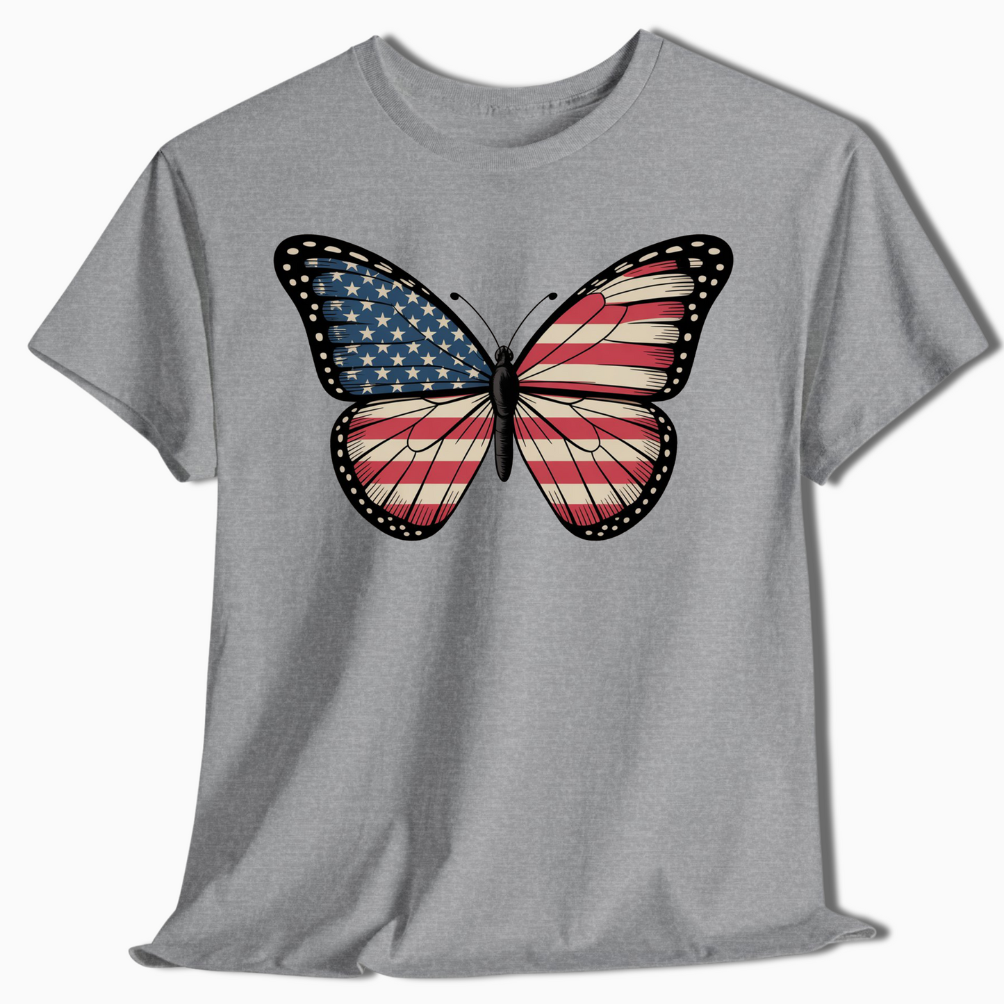 American Flag Butterfly T-Shirt for Patriots - t398a25