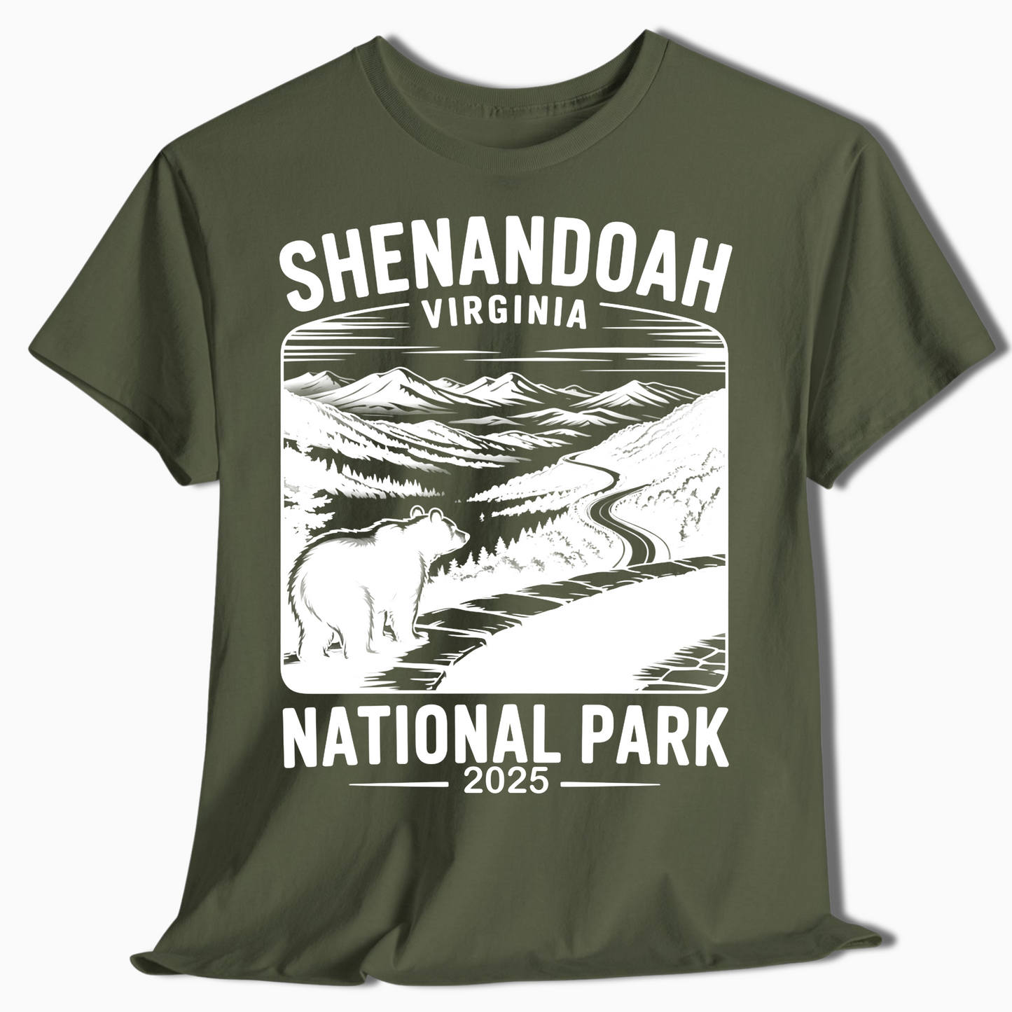Shenandoah National Park T-Shirt with Bear - Custom 2025 Gift - t344a25