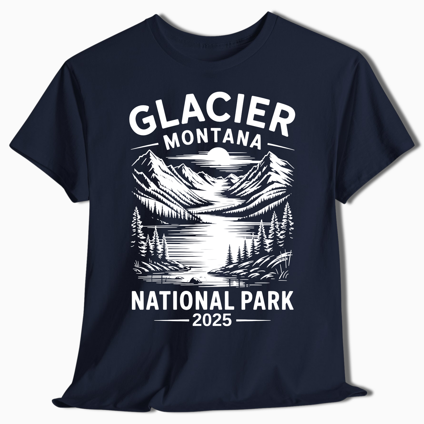 Glacier National Park Shirt with Custom Year – Montana Tee – t292a25