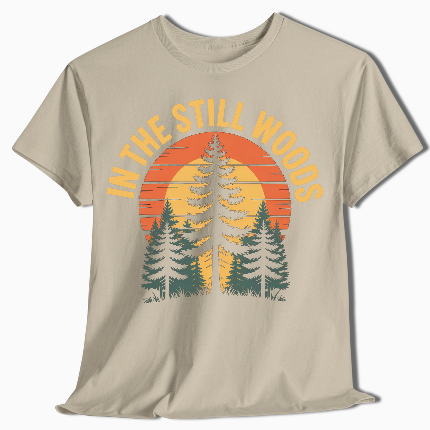In the Still Woods Sunset Forest Shirt - Peaceful Outdoor Tee - t461a25