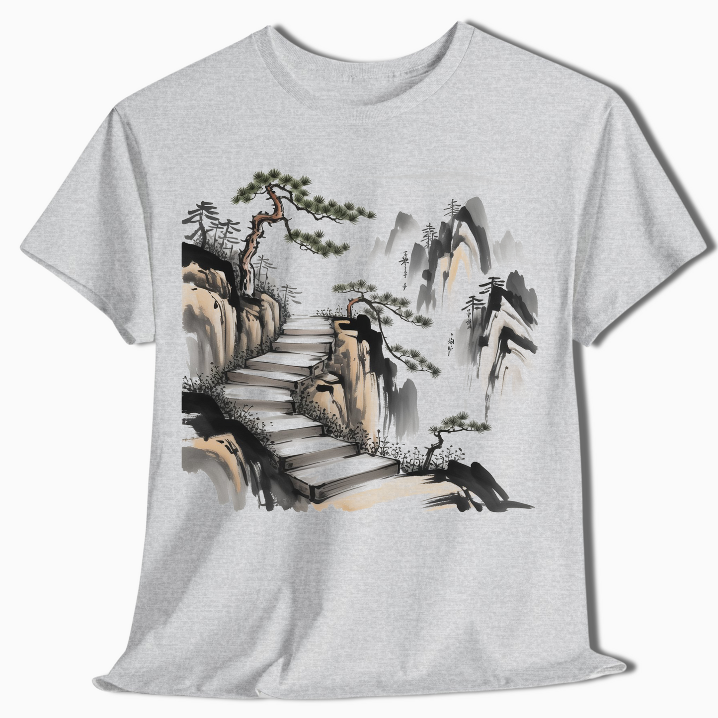 Peaceful Stone Stair Mountain Shirt - Zen Hiking Gift Tee - t460a25