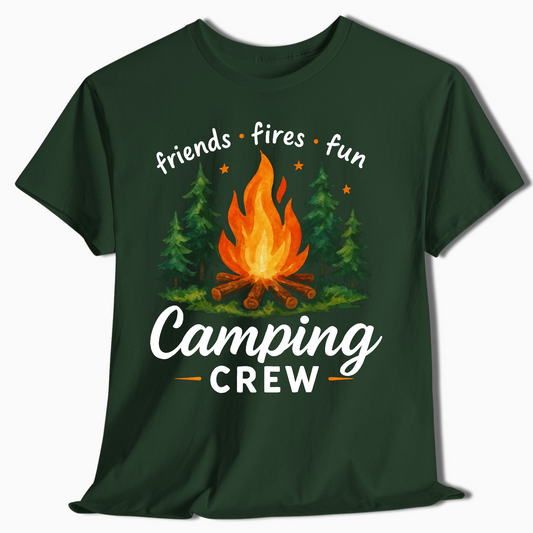 Camping Crew Friends Fires Fun T-Shirt - t439a25