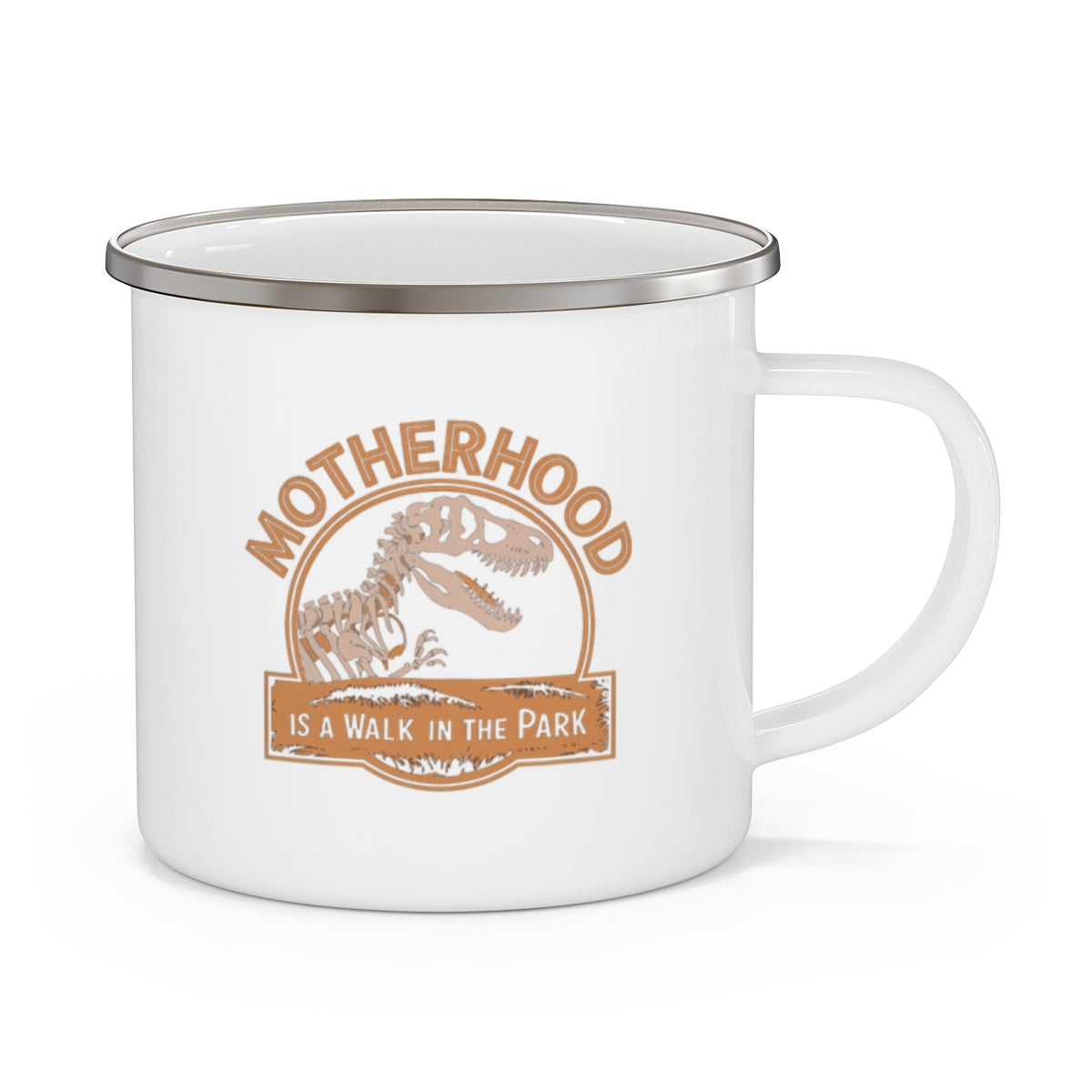 Motherhood Is a Walk in the Park Mug - Funny Dinosaur Mom Gift - t7a25