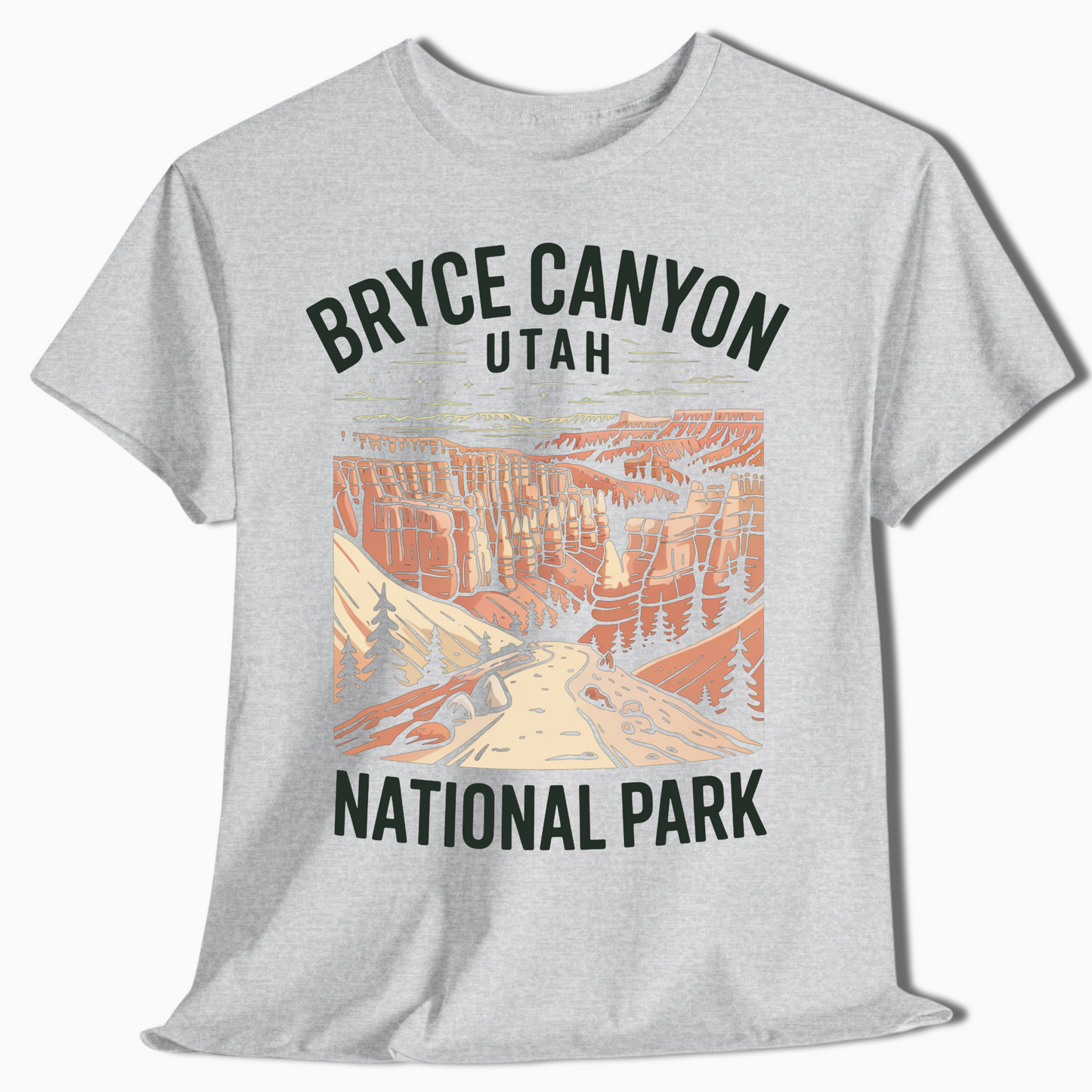 Bryce Canyon National Park T-Shirt - Colorful Hoodoo Design - t351a25