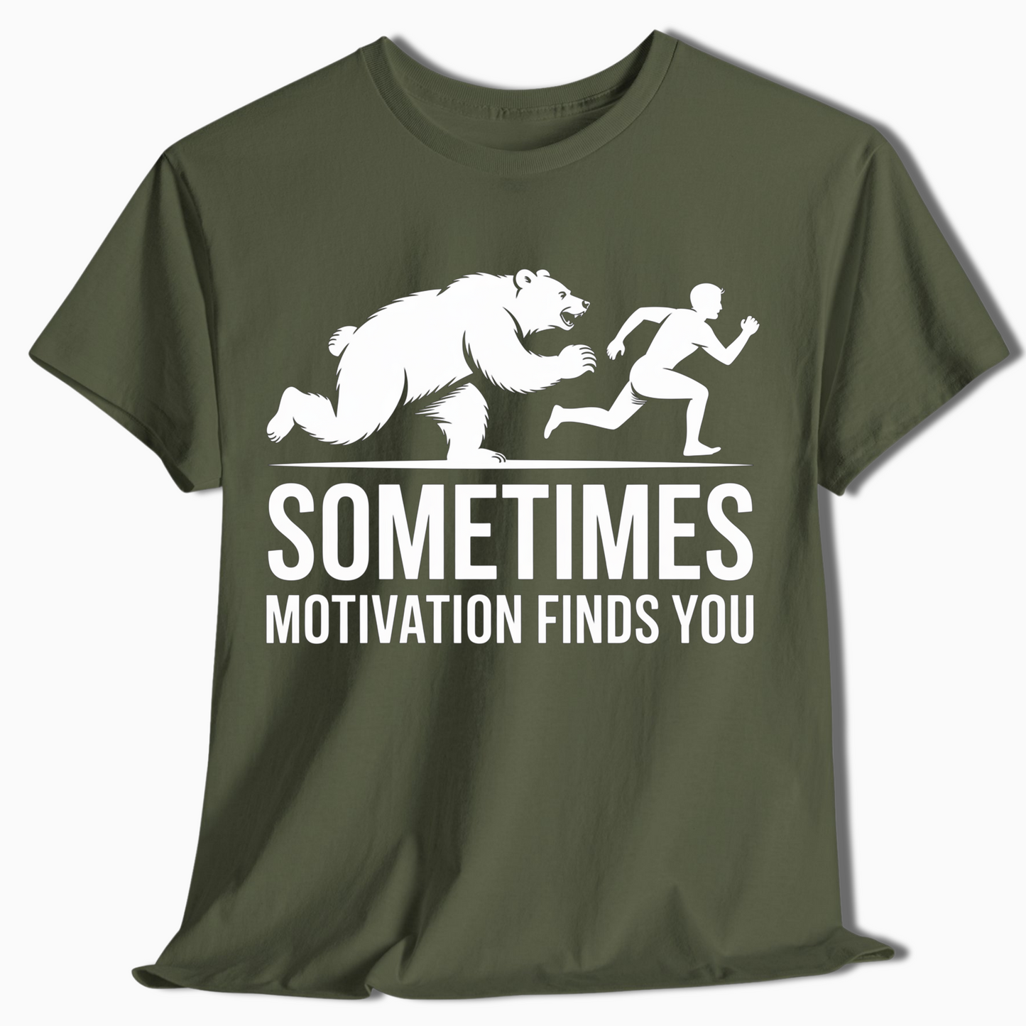 Sometimes Motivation Finds You Bear Hiking Shirt - t416a25