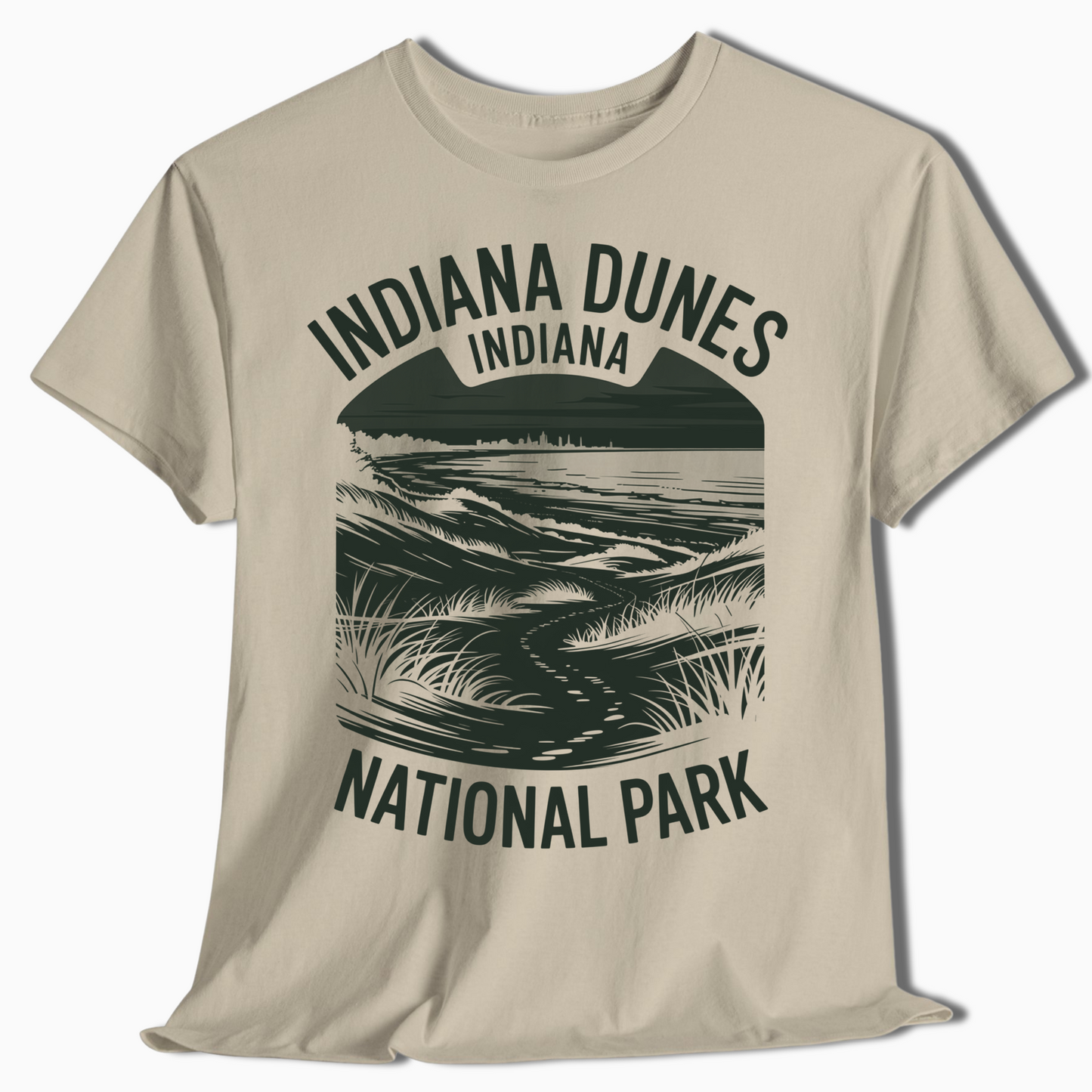 Indiana Dunes Sand Trail T-Shirt - National Park Souvenir - t357a25