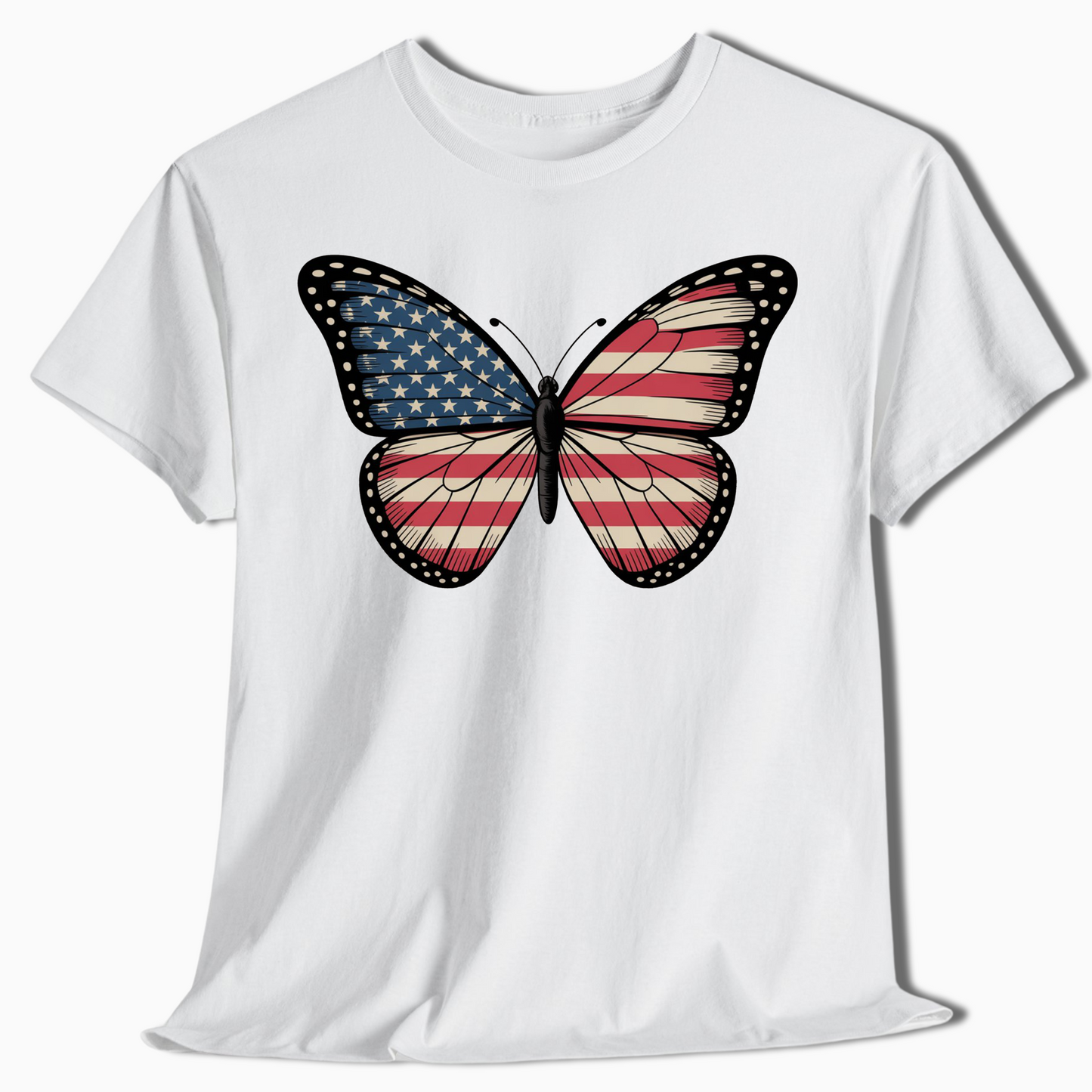 American Flag Butterfly T-Shirt for Patriots - t398a25