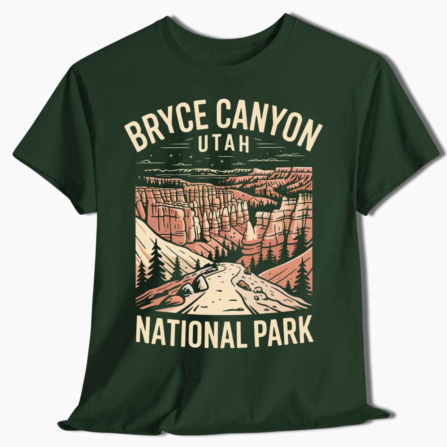 Bryce Canyon National Park T-Shirt - Colorful Hoodoo Design - t351a25