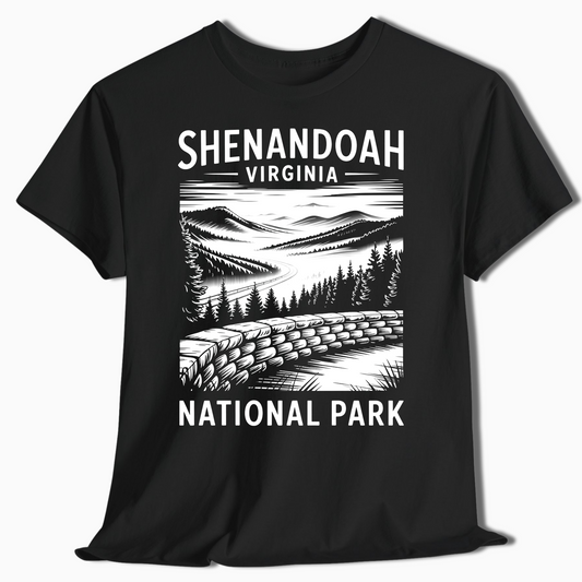 Shenandoah National Park T-Shirt - Skyline Drive Scenic Gift - t347a25