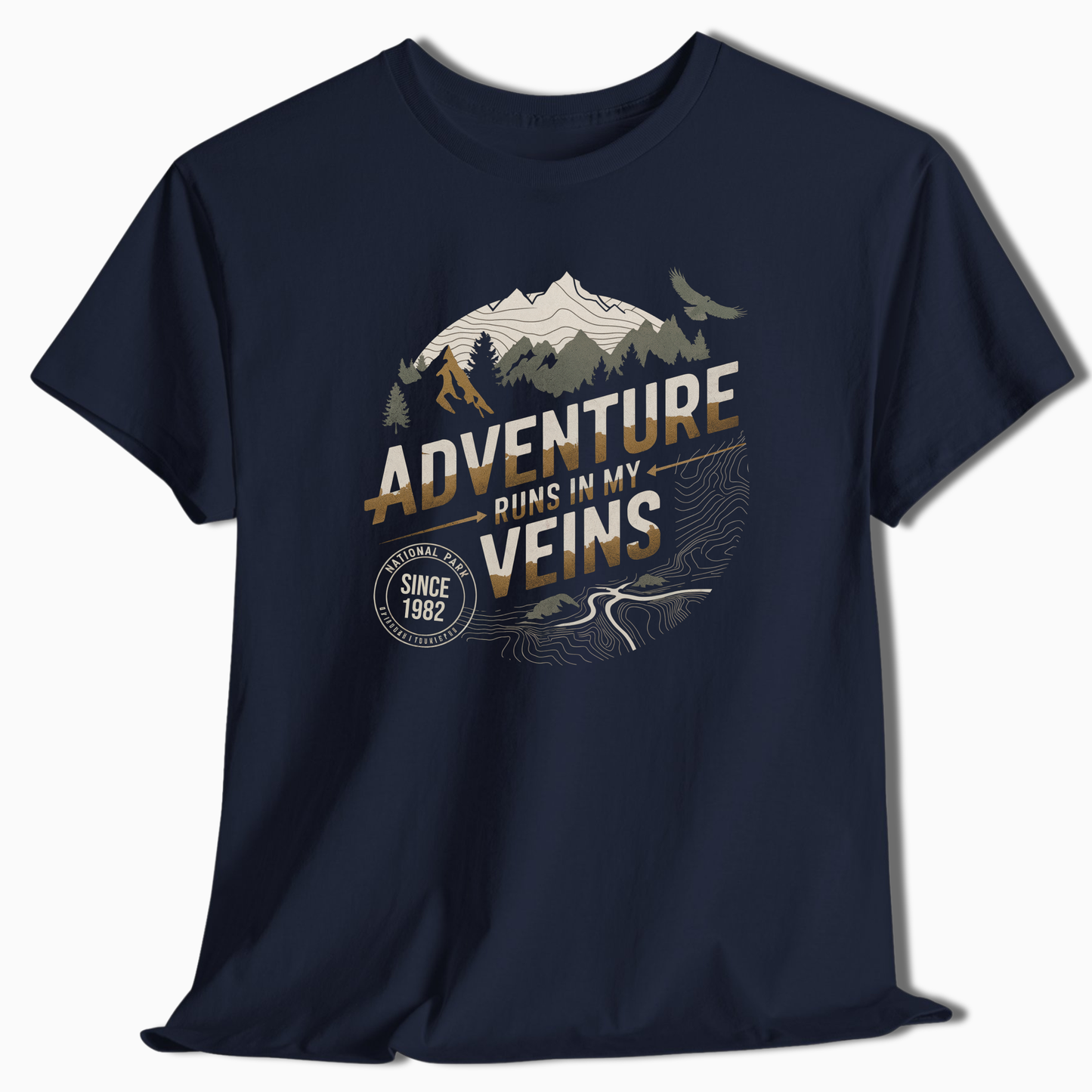 Custom Adventure T-Shirt - Mountain Graphic - t102a25