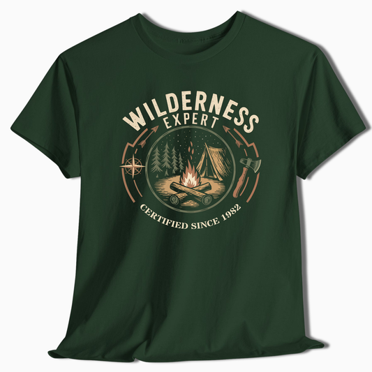 Wilderness Expert T-Shirt - Custom Camping Tee - t105a25