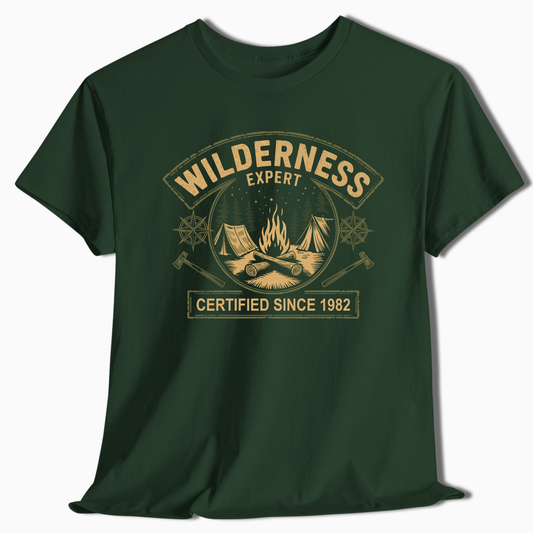 Personalized Wilderness Expert T-Shirt - Custom Camping Tee - t106a25