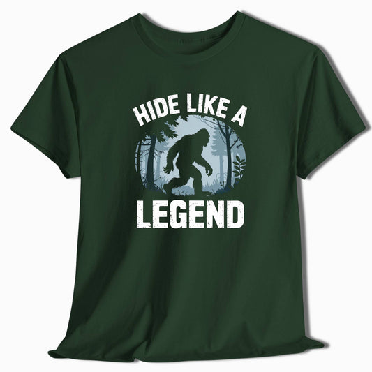 Bigfoot T-Shirt Hide Like a Legend - t111a25
