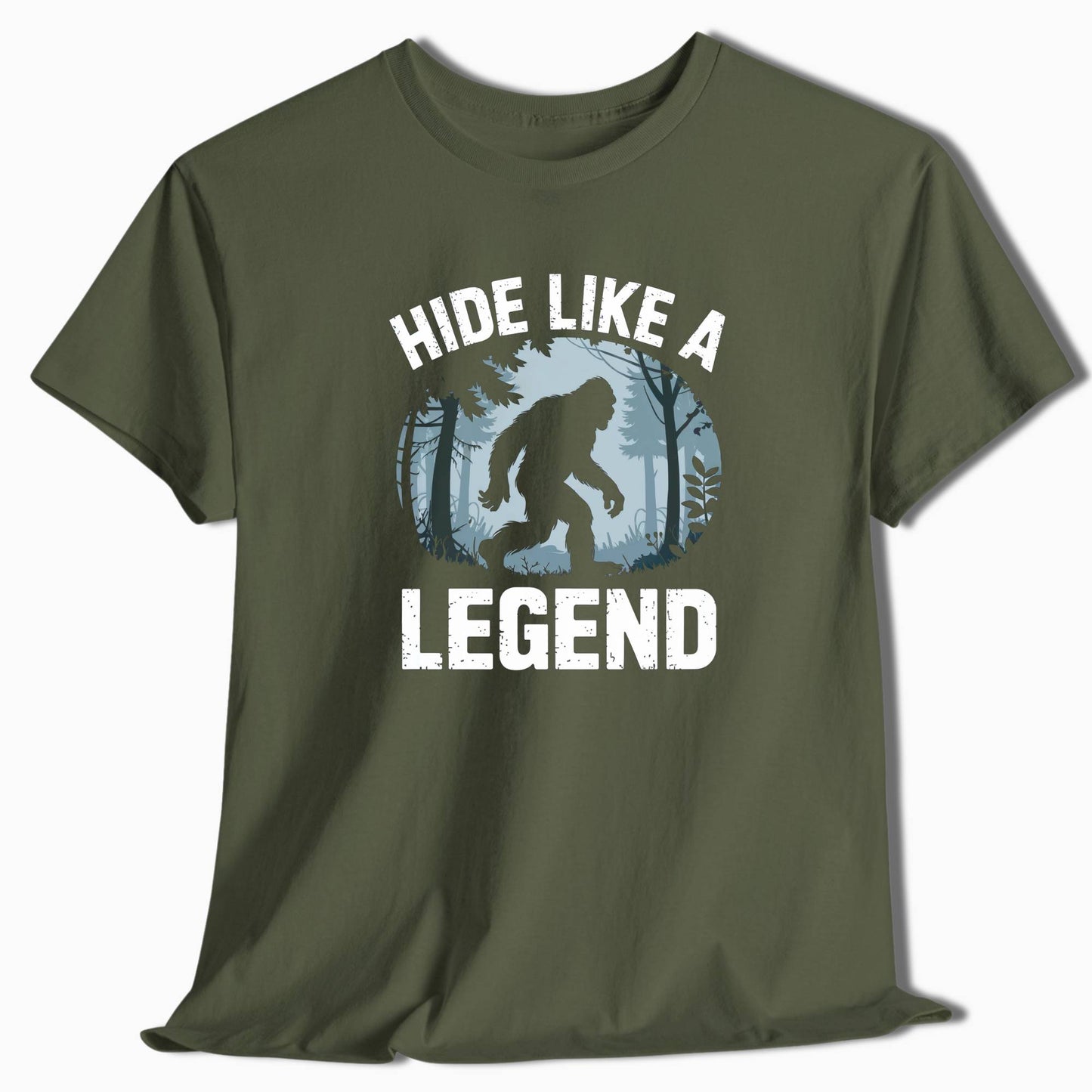 Bigfoot T-Shirt Hide Like a Legend - t111a25