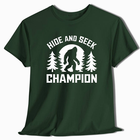 Bigfoot T-Shirt Hide and Seek Champion - t114a25