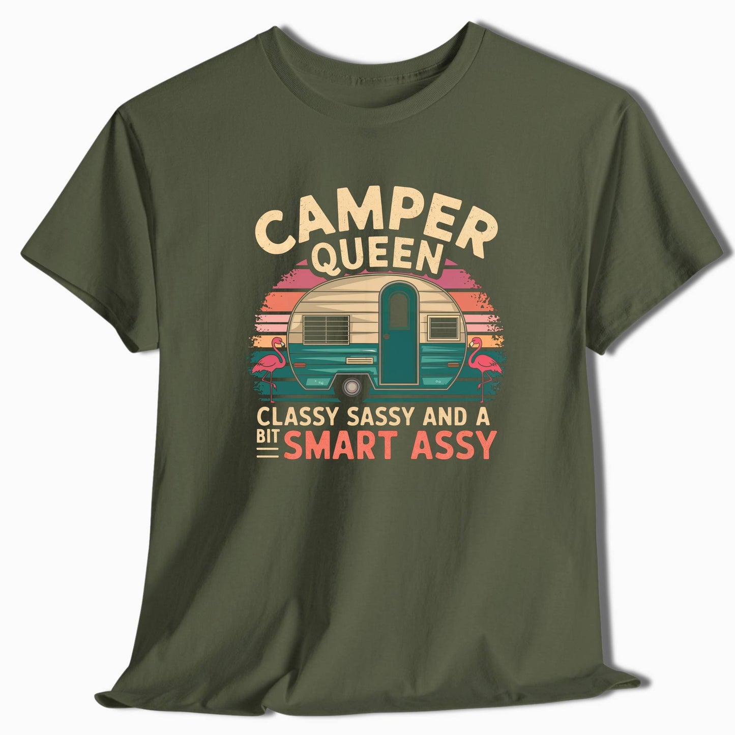 Camping T-Shirt Camper Queen Classy Sassy - t126a25