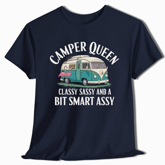 Camping T-Shirt Camper Queen Classy Sassy - t127a25