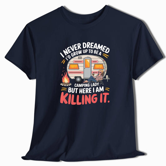 Camping T-Shirt Camping Lady - t132a25