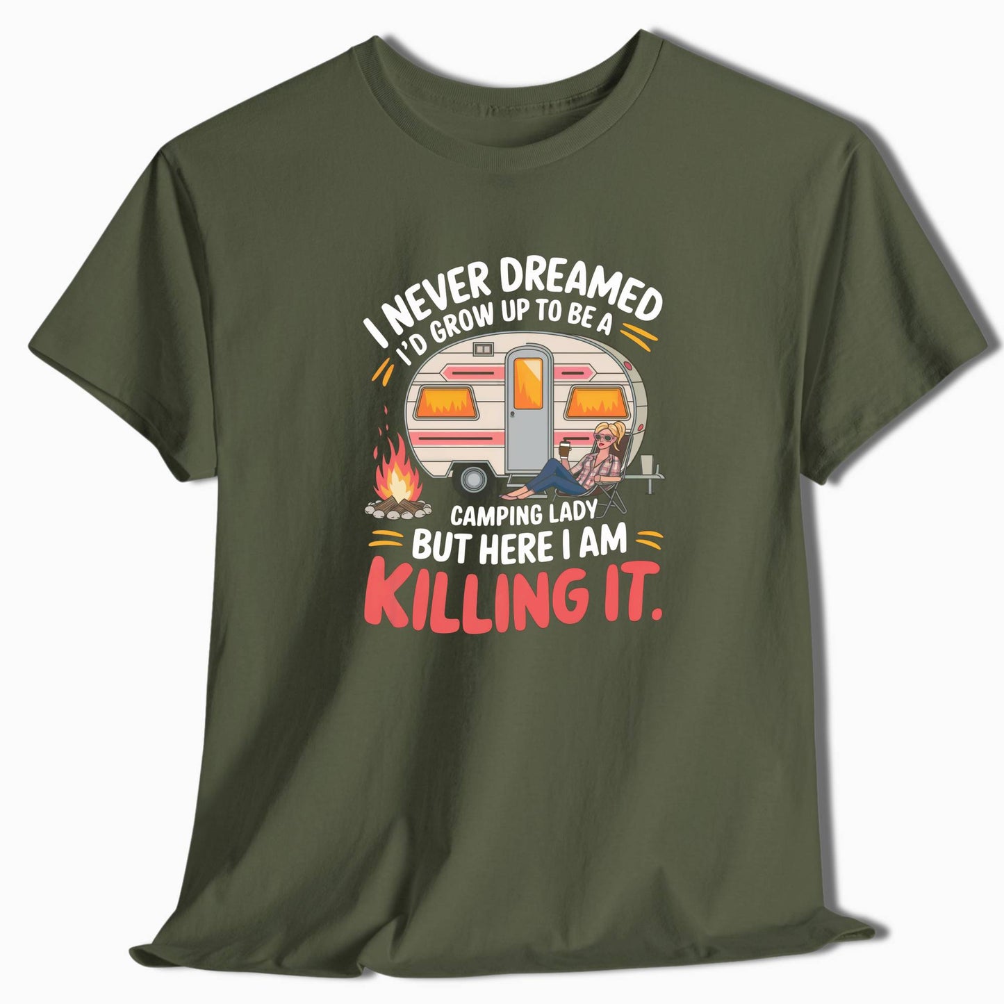 Camping T-Shirt Camping Lady - t132a25