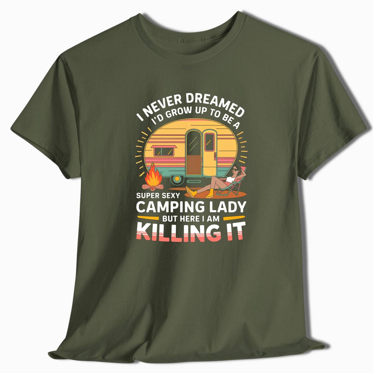 Camping T-Shirt Super Sexy Camping Lady - t134a25