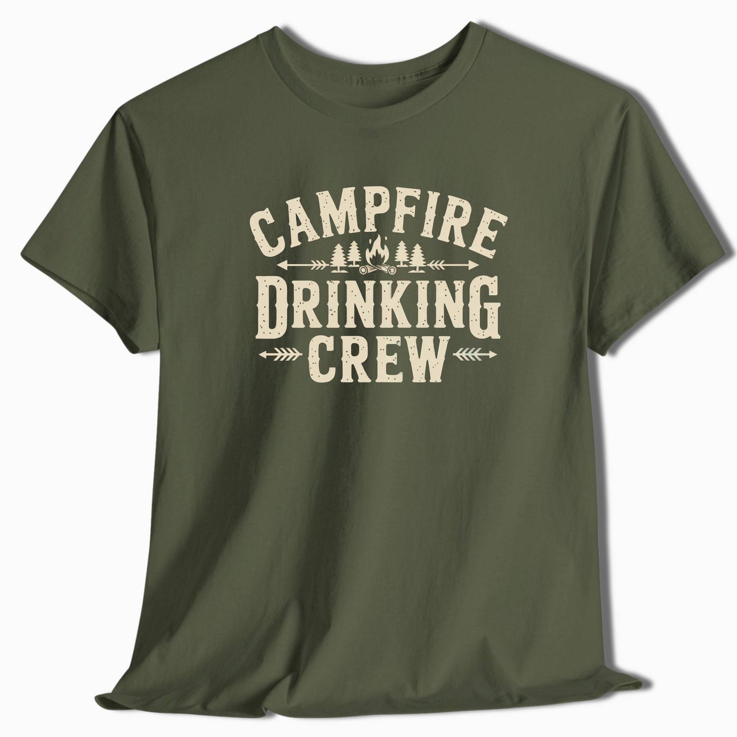 Campfire Drinking Crew T-Shirt for Campers - t13a25