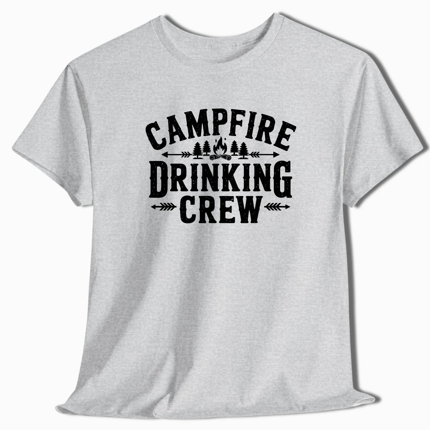 Campfire Drinking Crew T-Shirt for Campers - t13a25